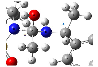 Το ενιαίο αυτό μόριο δημιουργείται λόγω των αλληλεπιδράσεων των μορίων με βασικά χαρακτηριστικά τον δεσμό Ο-Η ο οποίος έχει μήκος 0,969 Å και την εμφάνιση ενός νέου ασύμμετρου άνθρακα, που