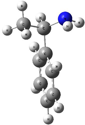 Σχήμα 14: Η δομή του αντιδρώντος 2R όπως προκύπτει από τον υπολογισμό με τη συναρτησιακή m052x σε διαλύτη τολουόλιο.