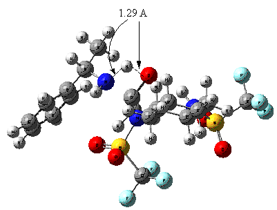 H C(C 6 H 5 )] που μετρήθηκαν εδώ, (ίσες με 3,57 και 3,97 Å) σε συνδυασμό με την έκκεντρη θέση του H σε σχέση με το βενζολικό δακτύλιο, θα μπορούσαν να δικαιολογήσουν και τη μειωμένη (ίση με 8,1