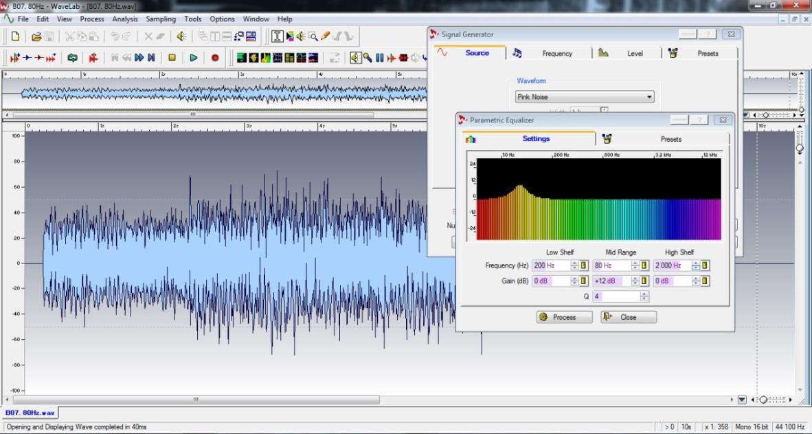 ενίσχυση κατά 12 db της κεντρικής συχνότητας της εκάστοτε φασματικής ζώνης.