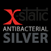 X-STATIC - 85% polyamide + 15% silver A Μια ίνα πολυαμιδίου επικαλυμμένη με ένα στρώμα από καθαρό φυσικό ασήμι. Έχετε καλύτερη αντιμικροβιακή προστασία, η οποία ποτέ δεν θα εξασθενίσει.