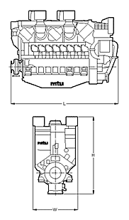 Το μοντέλο με την αμέσως μεγαλύτερη ισχύ για την ίδια χρήση (κύριες μηχανές πρόωσης για ταχύπλοα σκάφη με χαμηλό συντελεστή φόρτωσης και υψηλή απόδοση) που διατίθεται από την MTU έχει τα ακόλουθα