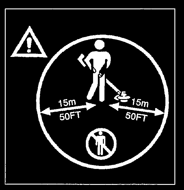 Keep all children, bystanders and helpers 15 m away from the unit.