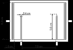 παρακάτω. Εικόνα 7: Αριστερά: σχηματική περιγραφή του δοχείου χώματος, με τις απαραίτητες διαστάσεις. Δεξιά: φωτογραφική απεικόνιση του εν λόγω δοχείου.