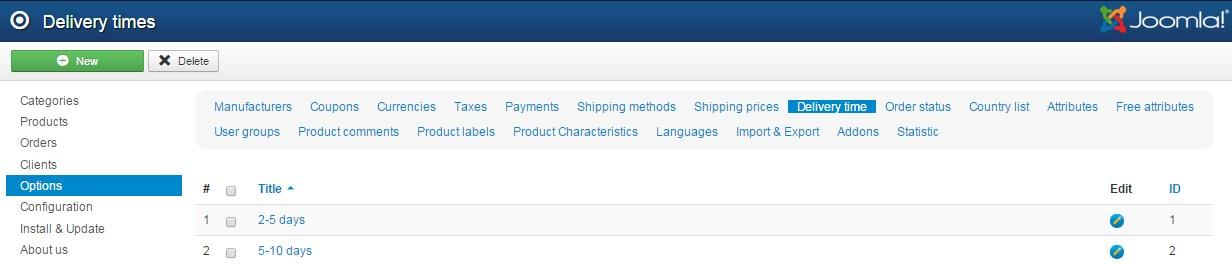 17 Shipping Prices Εικόνα 79: Τρόποι αποστολής Φυσικά ο κάθε τρόπος αποστολής έχει και το αντίστοιχο κόστος το οποίο