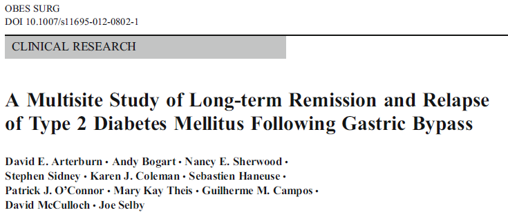 Όμως η αλήθεια έχει και άλλη όψη Overall, 68.2 % (95 % confidence interval [CI], 66 and 70 %) experienced an initial complete diabetes remission within 5 years after surgery. Among these, 35.
