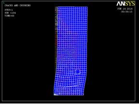 Fig. 4: Support and loading conditions The vertical load has been applied at full value of 100 kn, as static forces, at the higher nodes (3 m) of the numerical model [2].