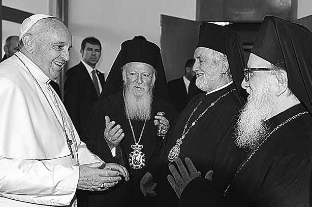 Also present are Archbishop Demetrios and Metropolitan John of Pergamon.