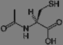 Γενικά χαρακτηριστικά ιδιότητες προσδιοριζόμενων ενώσεων και αντιδραστηρίων 25 5.3. Ν-ακέτυλοκυστεΐνη Η ΝAC αποτελεί το Ν-ακετυλικό παράγωγο του αμινοξέως L-CYS (σχήματα 5.2 και 5.