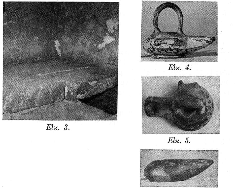 252 Κατερίνα Τζαναβάρη Στά τοιχώματα των λυχναριών πού βρέθηκαν στό έσωτερικό τού τά φου δέν παρατηρήθηκαν ίχνη καύσης. Δέν ήταν δηλ. χρησιμοποιημένα.
