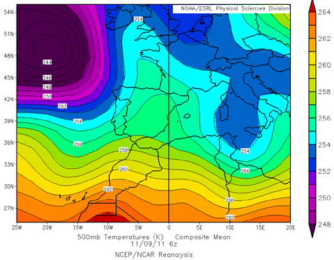 ισοβαρικό επίπεδο των 500 hpa α), β)