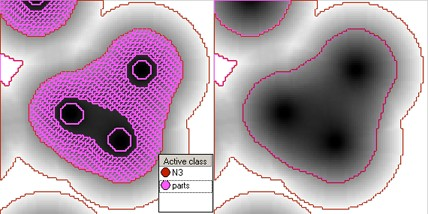 3. Κατάτμηση Spectral difference. Ο αλγόριθμος ενώνει γειτονικά αντικείμενα αν η διαφορά της φασματικής τους τιμής είναι μικρότερη από την τιμή που έχει οριστεί ως μέγιστη φασματική διαφορά.