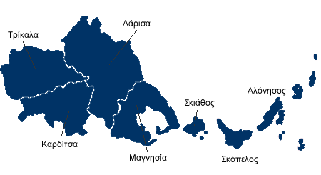 12 Η θέση του τομέα στην Περιφερειακή Οικονομία 48,1% στην Ελλάδα., με διαφορές στο εσωτερικό της περιφέρειας (Μαγνησία 34,5%, Τρίκαλα 25,9%, Λάρισα 30,8%, Καρδίτσα 27,7%).