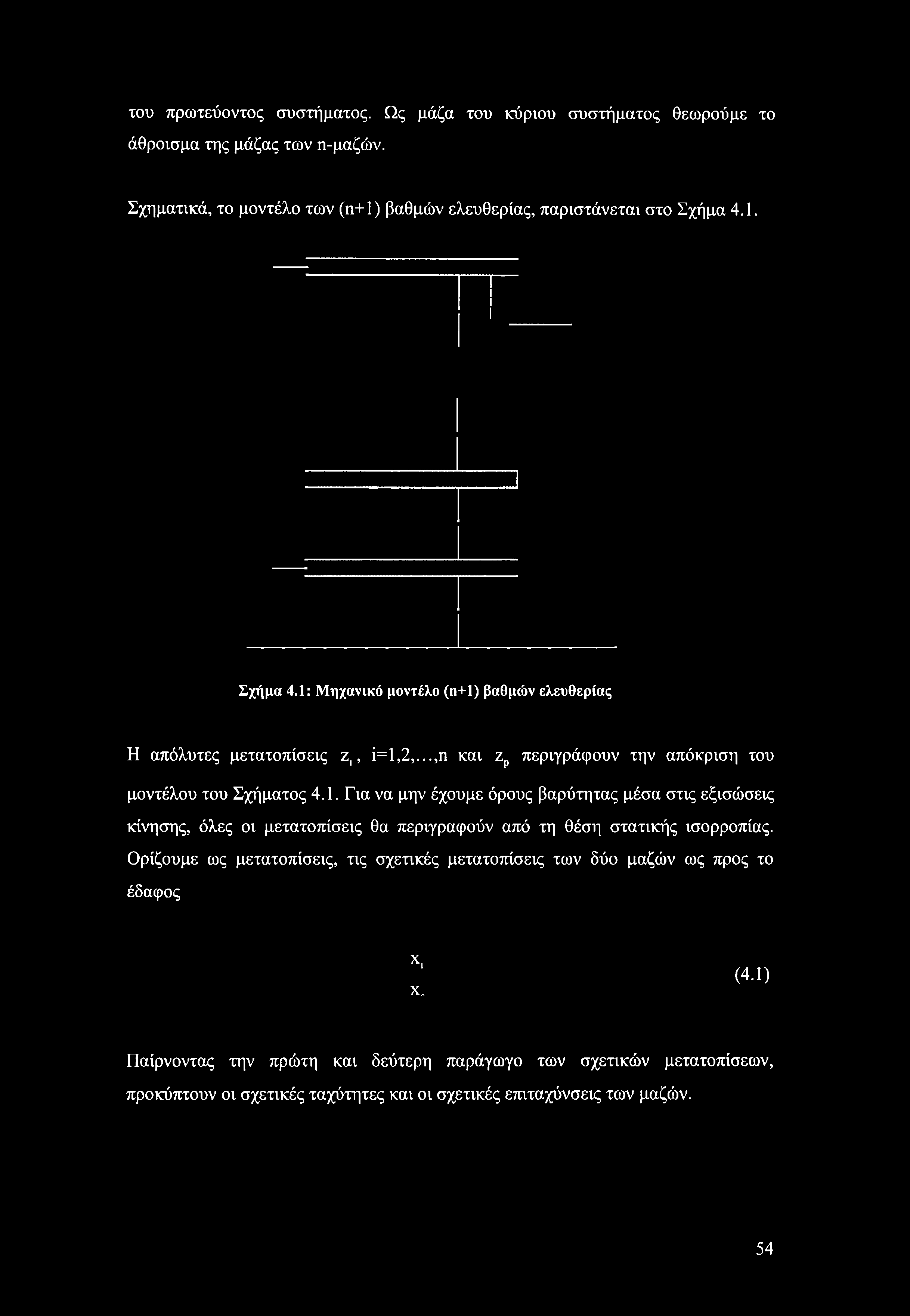 ..,η και ζρ περιγράφουν την απόκριση του μοντέλου του Σχήματος 4.1.