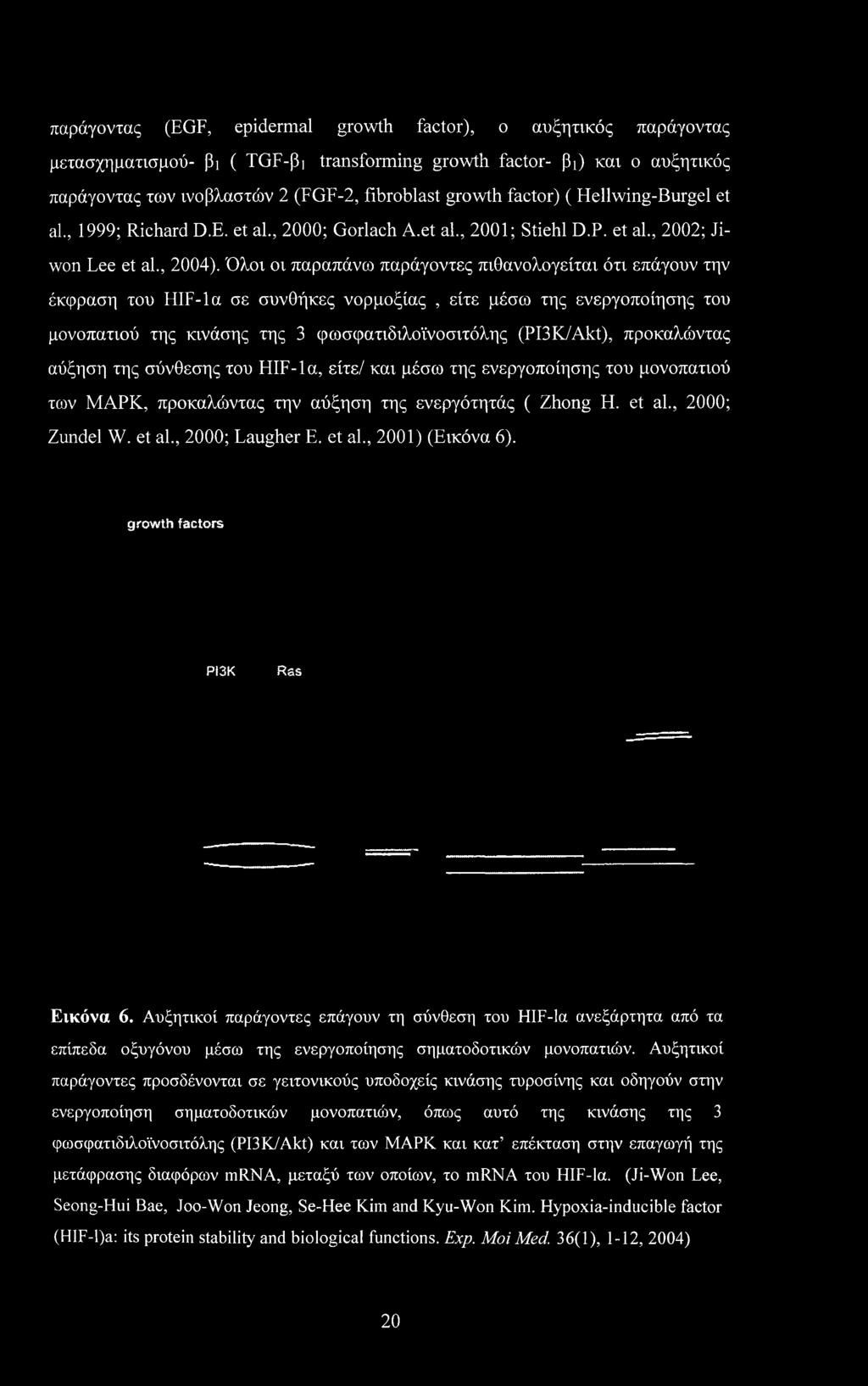 Όλοι οι παραπάνω παράγοντες πιθανολογείται ότι επάγουν την έκφραση του HIF-la σε συνθήκες νορμοξίας, είτε μέσω της ενεργοποίησης του μονοπατιού της κινάσης της 3 φωσφατιδιλοϊνοσιτόλης (PI3K/Akt),