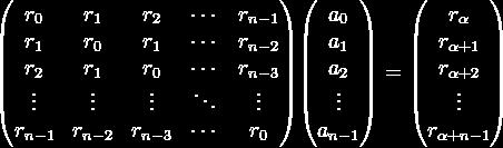 Έχει αποδειχτεί από τους Robinson και Treitel (1980), ότι το φίλτρο αποσυνέλιξης πρόβλεψης για συγκεκριμένο σεισμικό ίχνος είναι η λύση της εξίσωσης (3.3).