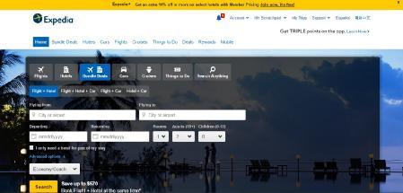 Με πάνω από 60 εκ. εγγεγραμμένους χρηστές και 170 εκ κριτικές και απόψεις σχετικά με ξενοδοχεία, εστιατόρια και αξιοθέατα θεωρείται η μεγαλύτερη ταξιδιωτική ιστοσελίδα στον κόσμο Expedia.