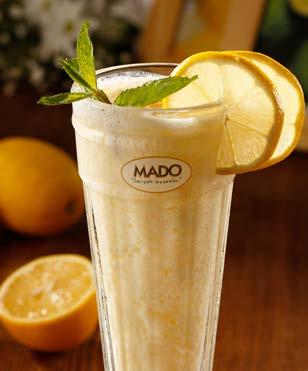 Ινδοκάρυδο Yoghurt Coconut Milkshake Παγωτό ινδοκάρυδο και μάνγκο, γιαούρτι, κομμάτια ακτινίδιο και ρόδι Coconut and mango ice cream, yoghurt, topped with kiwi and pomegranate pieces Παθιασμένο