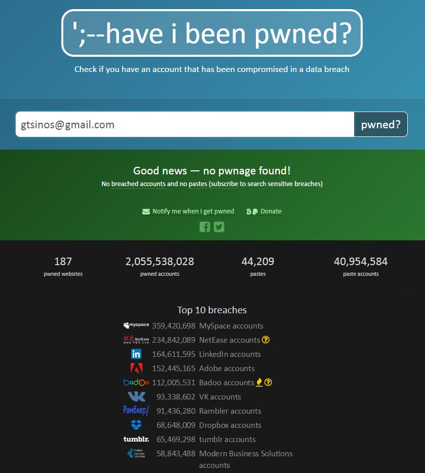 Have you been pwned?
