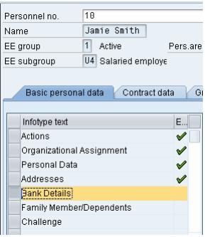 Τροποποίηση εργαζομένου (Maintain Personnel Master Record) Άσκηση: Τροποποίηση εργαζομένου Σύντομη Περιγραφή: Χρησιμοποιήστε το SAP Easy Access Μενού για να τροποποιήσετε τα στοιχεία ενός από τους