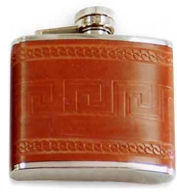 004098 Flask 805 H NAP 4oz. Leather BR Flask 806 HSR 6oz.