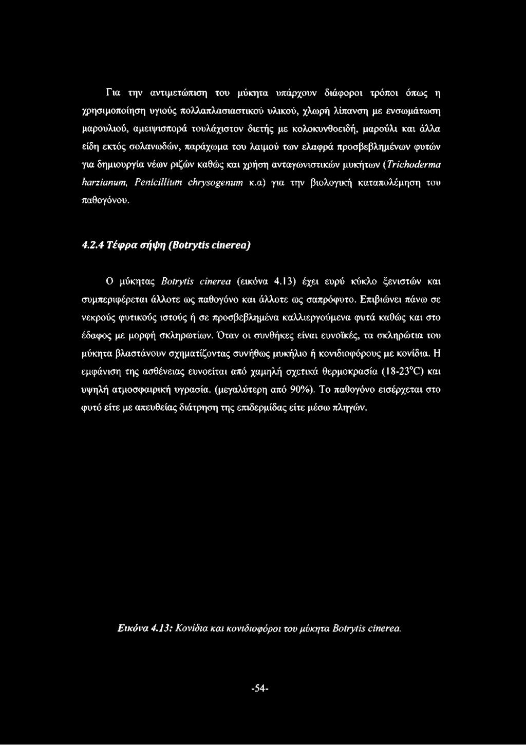 Για την αντιμετώπιση του μύκητα υπάρχουν διάφοροι τρόποι όπως η χρησιμοποίηση υγιούς πολλαπλασιαστικού υλικού, χλωρή λίπανση με ενσωμάτωση μαρουλιού, αμειψισπορά τουλάχιστον διετής με κολοκυνθοειδή,