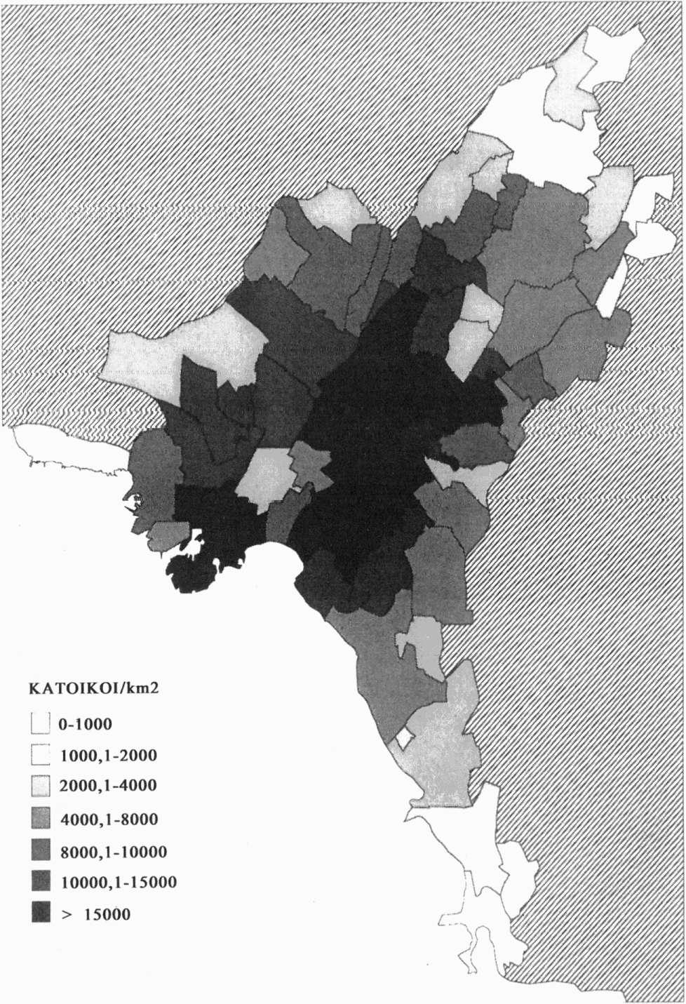 28 ΒΥΡΩΝ ΚΟΤΖΑΜΑΝΗΣ ΧΑΡΤΗΣ 9 Πληθυσμιακή πυκνότητα