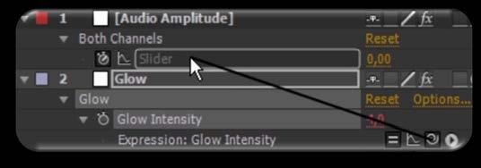 Το επόμενο βήμα είναι να εξισώσουμε το Glow με τα Keyframes του ήχου.