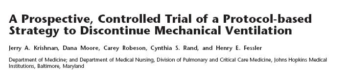 Protocol did not reduce MV in a closed ICU