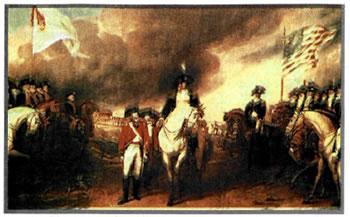 Η νίκη στο Γιορκτάουν (1781). Έργο τον J. Trumbull, (18ος αι.