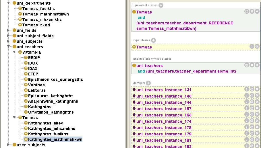 και Ε.Ε.ΔΙ.Π. με βάση το uni_teachers.teacher_title.