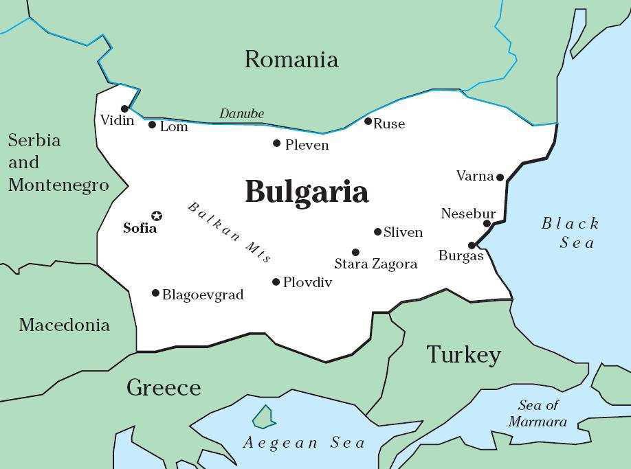 Χάρτης Βουλγαρίας Πηγή: The PRS Group, Inc., (2009), Bulgaria: Country Report 4.