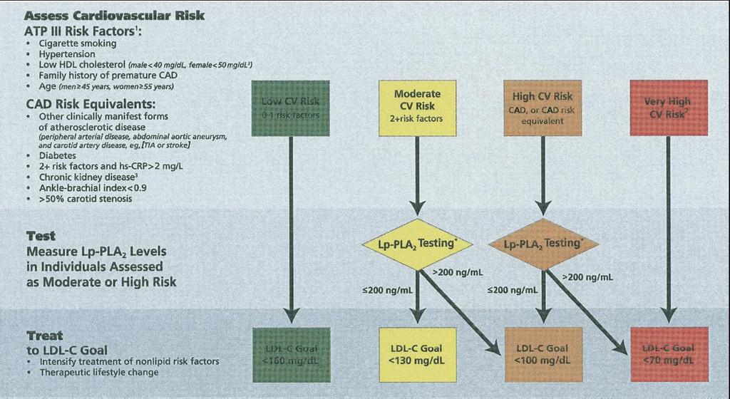 Recommendation for use of Lp-PLA 2 testing