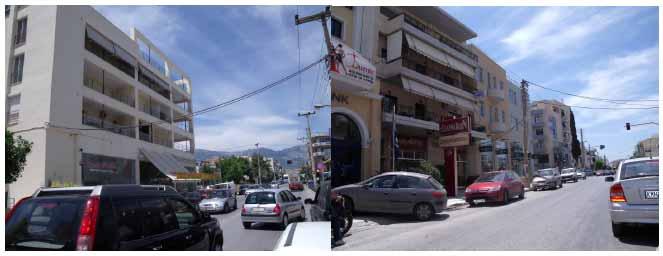 Εικόνες 5-6: Ανάπτυξη κεντρικών λειτουργιών στη διασταύρωση Αριστοτέλους Θρακοµακεδόνων.