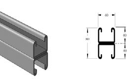 SUPPORT SYSTEMS Double Support C Type Rails 40 Χ 20 070.040020150-2 40 20 1.50 070.