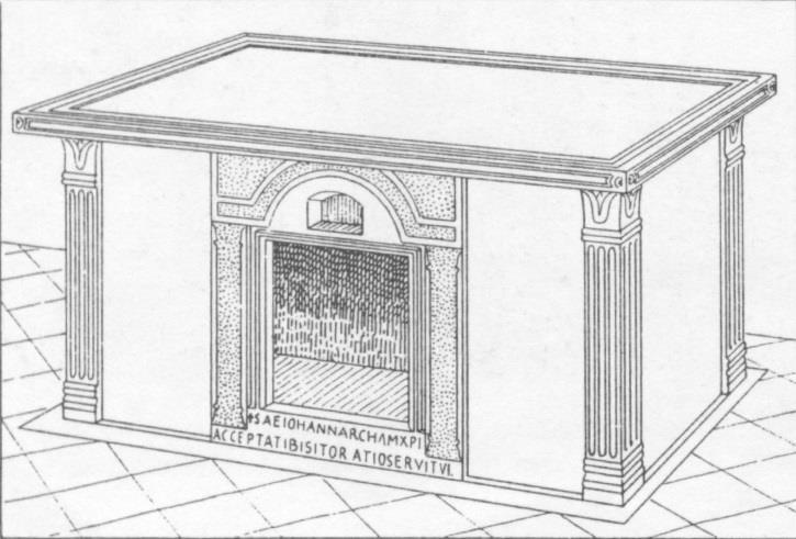 Εικόνα 48 Αγία τράπεζα με τη μορφή σαρκοφάγου, Ραβέννα, βασιλική Αγίου Ιωάννου