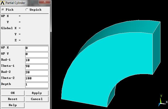 Partial Cylinder