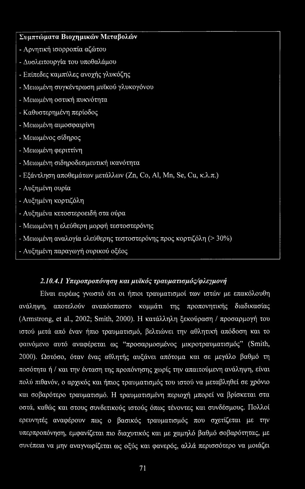 ρίοδος - Μειωμένη αιμοσφαιρίνη - Μειωμένος σίδηρος - Μειωμένη φεριττίνη - Μειωμένη σιδηροδεσμευτική ικανότητα - Εξάντληση απο