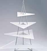.05.059 εταζέρα 4 ορόφων, 39x62 cm πορτοκαλί βάση / σατινέ
