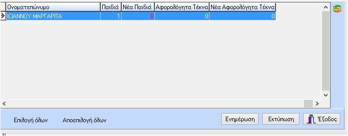 ΒΗΜΑ 3 Ο :ΦΟΡΜΑ ΔΙΑΧΕΙΡΙΣΗΣ ΕΡΓΑΖΟΜΕΝΩΝ με χρήση button «ΒΑΡΥΤΗΤΑ ΤΕΚΝΩΝ» Στη φόρμα των εργαζομένων της επιλεγμένης εταιρίας έχει ενσωματωθεί μια νέα επιλογή (στο κάτω μέρος της φόρμας) που