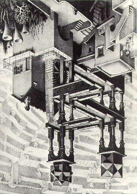 M.. Escher Waterfall (96) Αεικίνητα ου και ου είδους: Αεικίνητο: θα δούλευε συνεχώς χωρίς να δέχεται ενέργεια ή να αυξάνει κατά απόλυτη τιμή την εντροπία της ου Είδους: Δεν υπάρχει μηχανή που να