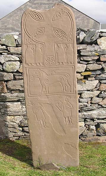 Papil stone, Pictish, Shetland,
