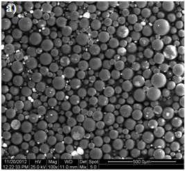 Εικόνα 30. Φωτογραφίες SEM των µικροσφαιρών ΡS-DVB/γ-Fe 2 O 3 σε ποσοστό ενσωµάτωσης 1.