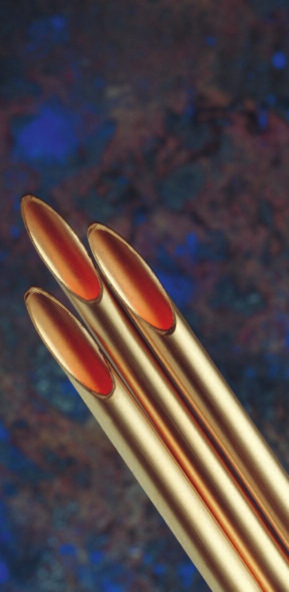 HALCOR is one of the few companies in Europe that have the ability to produce inner grooved copper tubes (ACR) with a minimun wall thickness of 0.28mm.