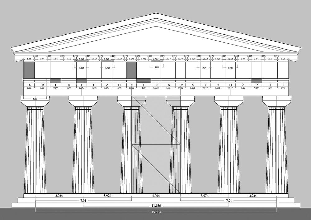 G IORGIO R OCCO Fig. 1. Delphi, temple of Apollo (Alcmeonids temple): graphic restoration of the eastern front based on data provided by Courby 1915 (Drawing G. Rocco).