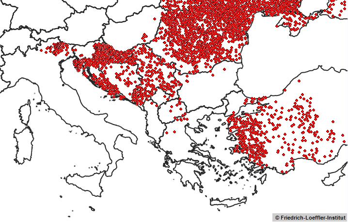 Κρούζκαηα ιύζζας ζε δώα, Ειιάδα