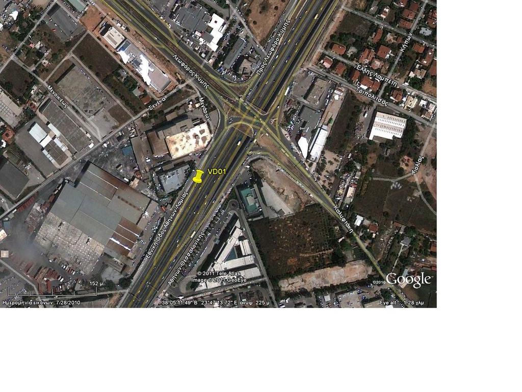 Σημείο μέτρησης VD01 Λωρίδα μέτρησης Λωρίδα 2 και Λωρίδα 3 Θέση μέτρησης 481134,3402-4215058,848 Ποσοστό βαρέων 9,76%
