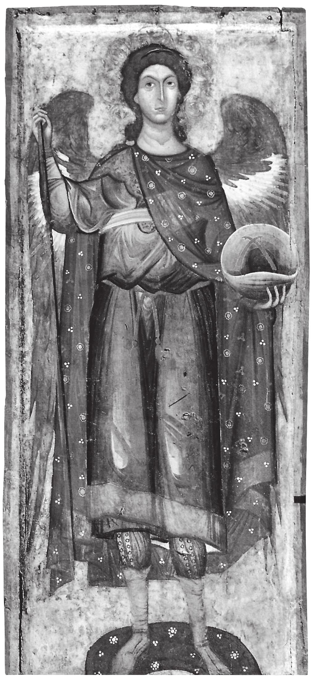 ΕΥΘΥΜΙΟΣ Ν. ΤΣΙΓΑΡΙΔΑΣ Εικ. 5. Βυζαντινό Μουσείο Καστοριάς. Αρχάγγελος Γαβριήλ. εκτελεστεί με την τεχνική του χαμηλού αναγλύφου.