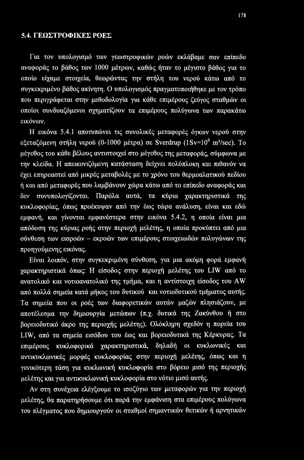 νερού κάτω από το συγκεκριμένο βάθος ακίνητη.