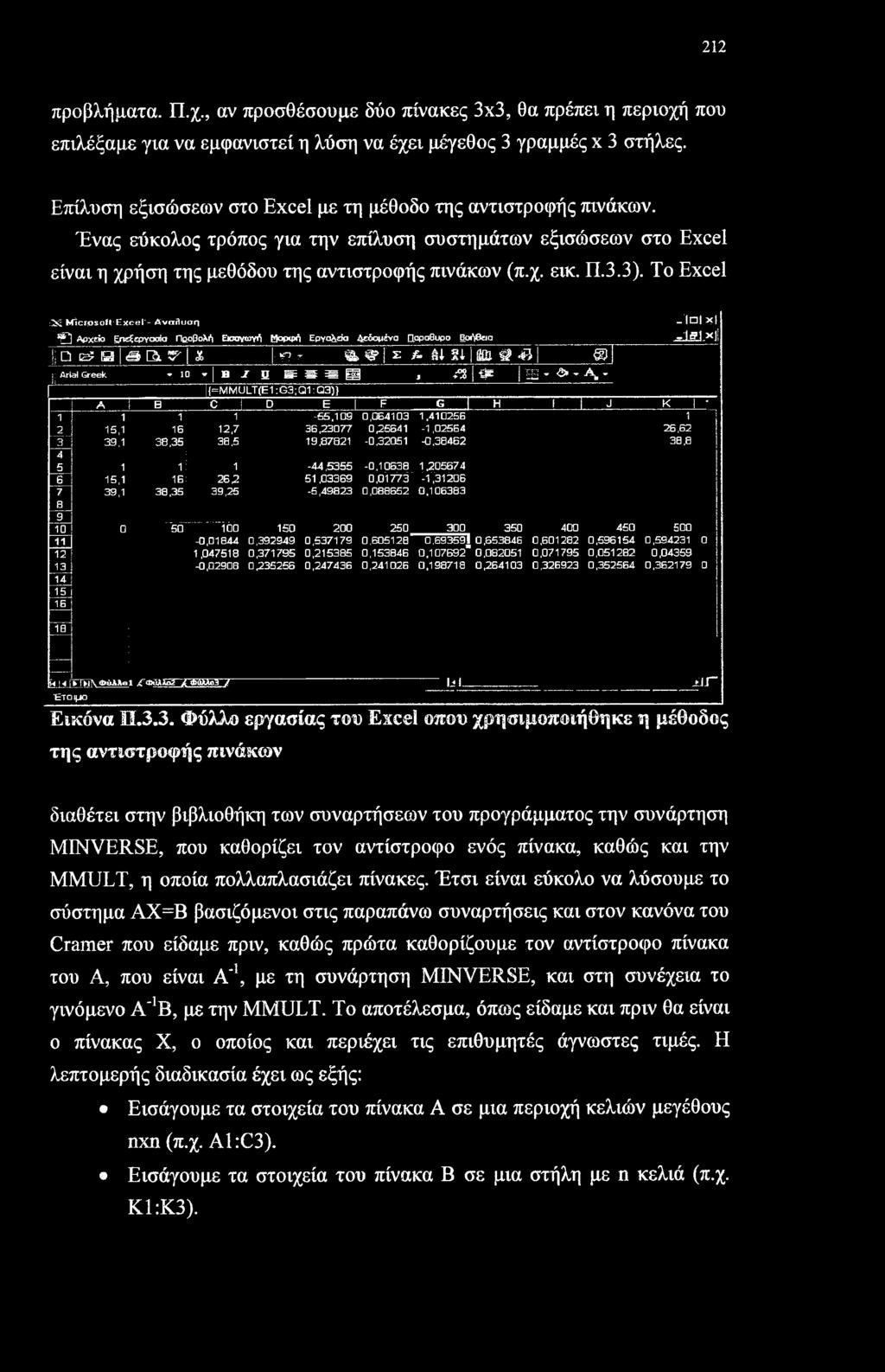 3). To Excel ^Mlcipsofl;Excel'- Avorfluan "0 Apxrio Επεξεργασία Προβολή [ι'ισανωγή Μορφή Εργαλεία ijfiauiya gapasupo Βρήβεια q e? sa a Q ν & ]η % & ψ ί ς u Si gi sa & 451 ι: Aria!